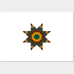 Star Quilt Pattern Posters and Art